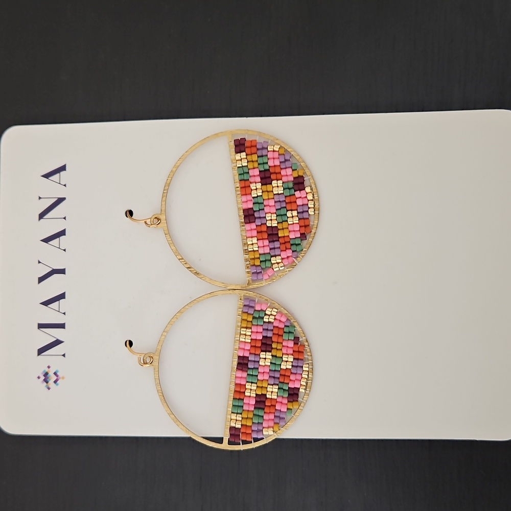 Mayana Designs Hand Woven Beaded Earrings